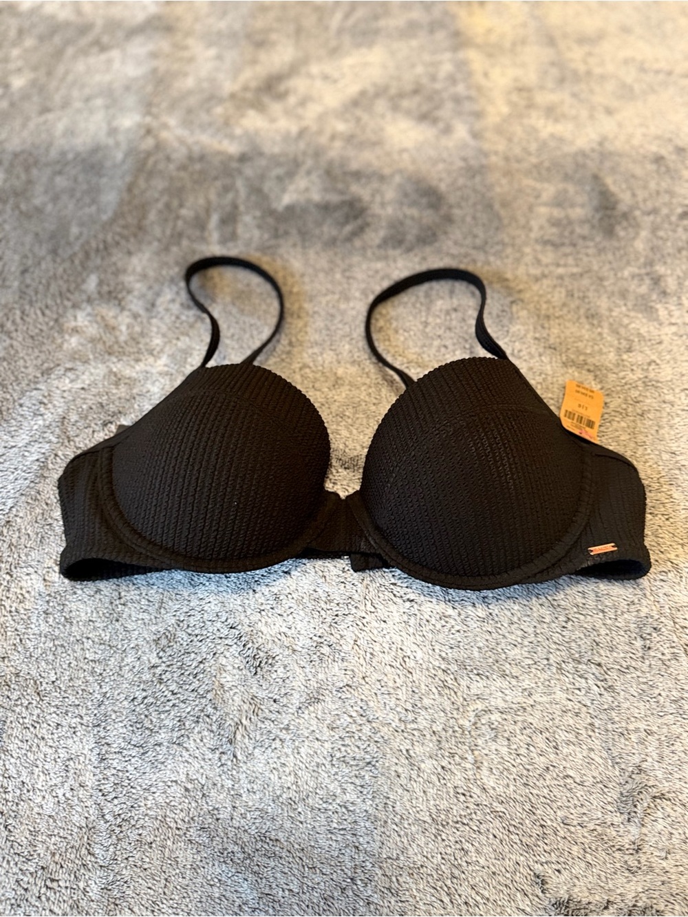Black Textured Push-Up Bra - Women Intimates & Sleepwear